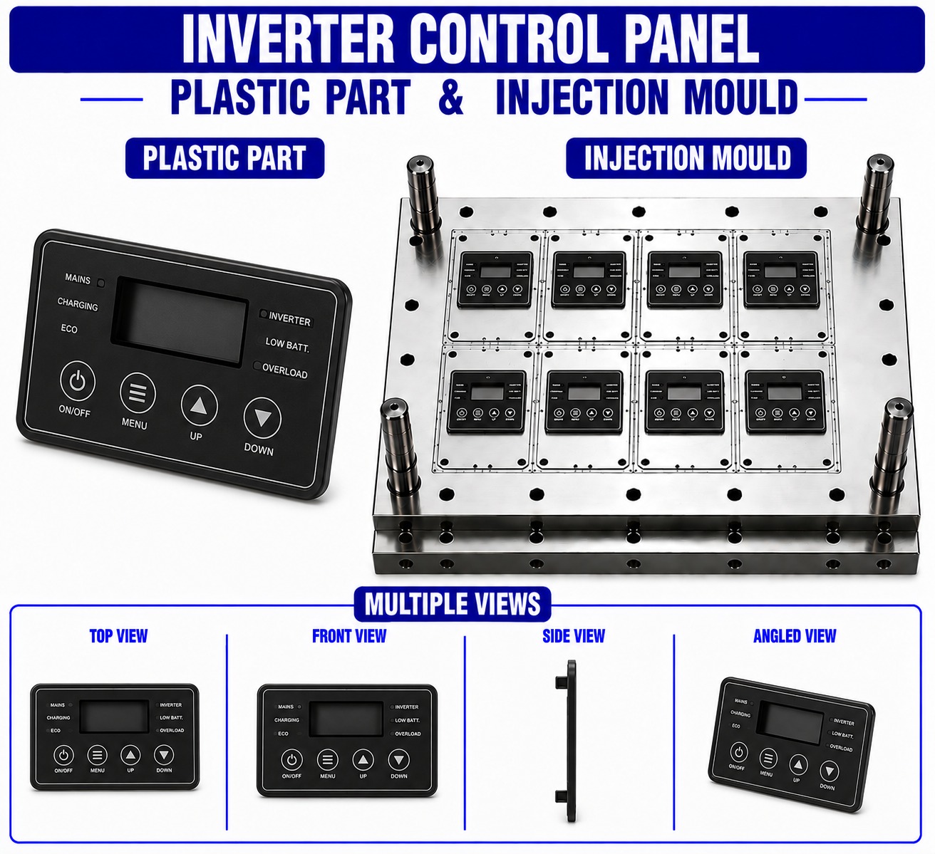 Inverter Plastic Control Panel Mould and Moulding Service